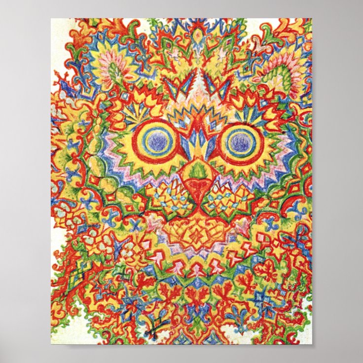 ルイ ウェサイケデリックイン キャッカラフルト ポスター Zazzle Co Jp
