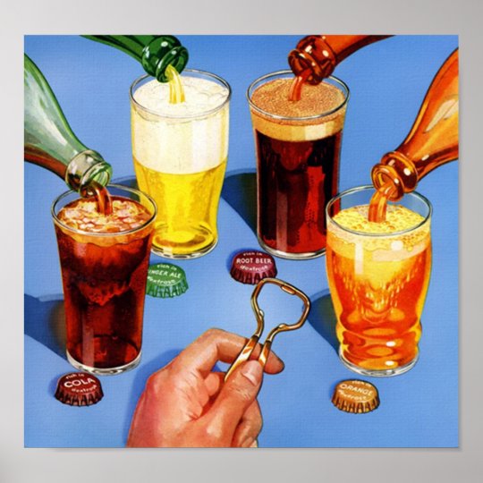 レトロソーダポップ アートの広告 ポスター Zazzle Co Jp