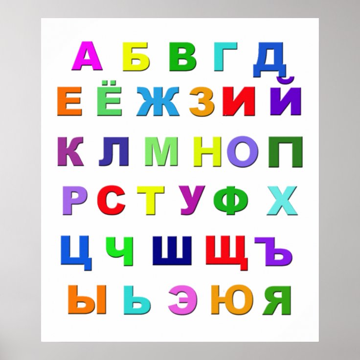 ロシアのなアルファベット ポスター Zazzle Co Jp