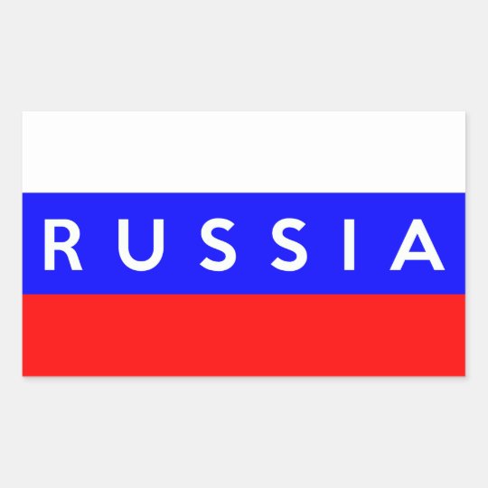 ロシアの国旗の記号の名前の文字 長方形シール Zazzle Co Jp