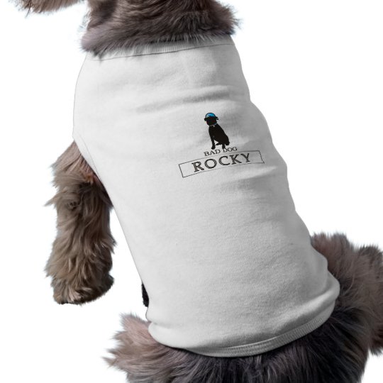 ロッキー 悪い犬のロゴ ブルーハット 犬のtシャツ ペット服 Zazzle Co Jp