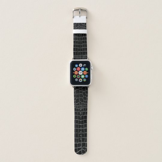 ワニの黒フェイク革模様 Apple Watchバンド Zazzle Co Jp ワニの黒フェイク革模様 Apple Watchバンド Zazzle Co Jp