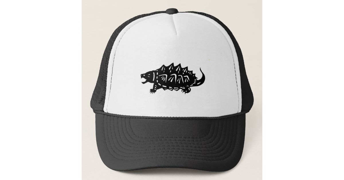 ワニガメ 亀 切り絵 Alligator Snapping Turtle Macroclemys キャップ Zazzle Co Jp