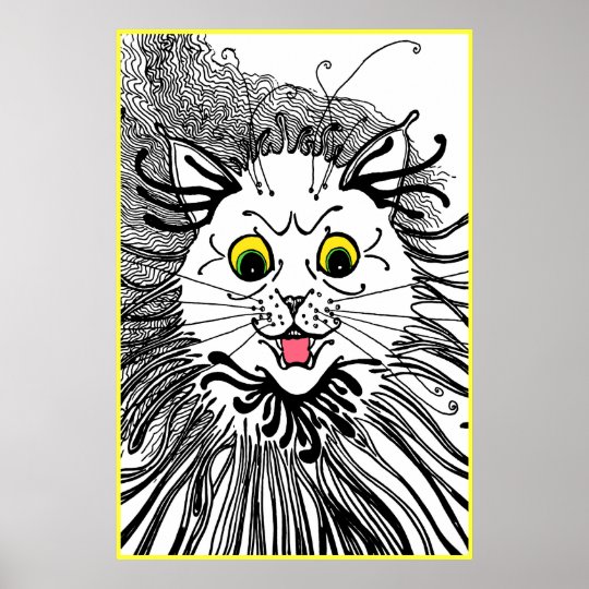 ヴィンテージのルイwainアールヌーボー猫ポスター ポスター Zazzle Co Jp