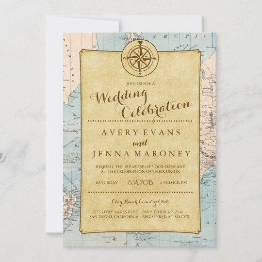 ヴィンテージの世界旅行地図の結婚式招待状 招待状 Zazzle Co Jp ヴィンテージの世界旅行地図の結婚式招待状 招待状 Zazzle Co Jp