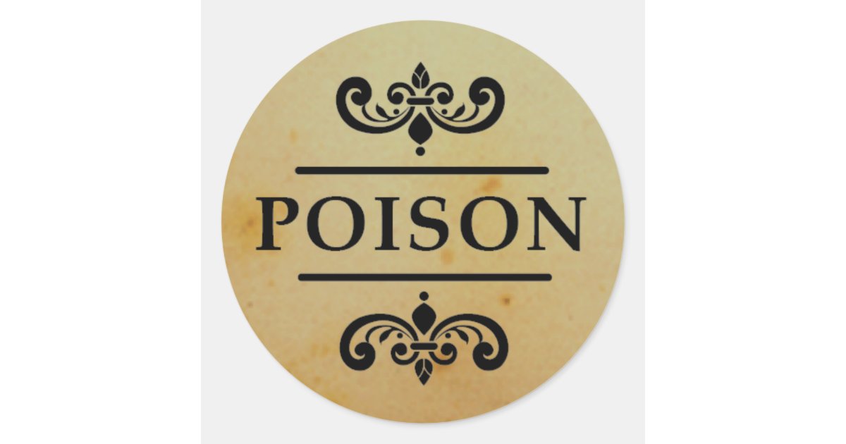 ヴィンテージの薬剤師の毒ハロウィンのステッカーのラベル ラウンドシール Zazzle Co Jp