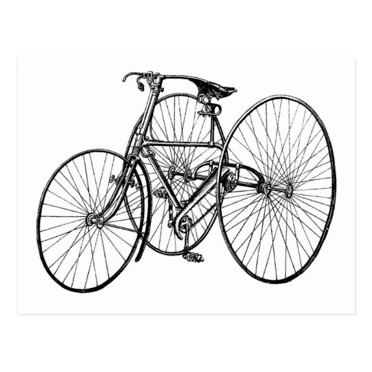 ヴィンテージアート早期自転車三輪車蒸気パンク ポストカード Zazzle Co Jp