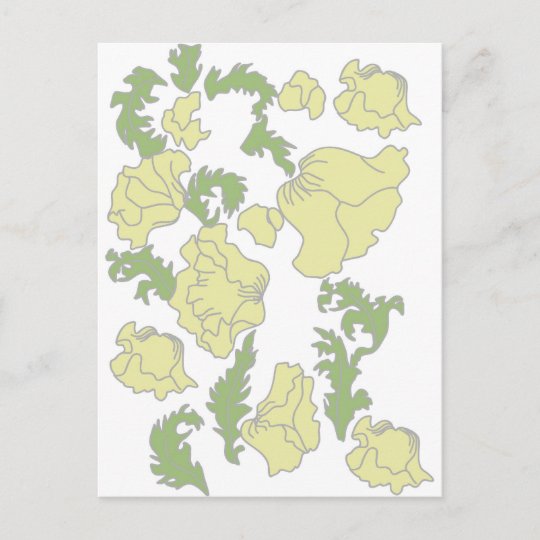 ヴィンテージアールヌーボー花柄 ポストカード Zazzle Co Jp