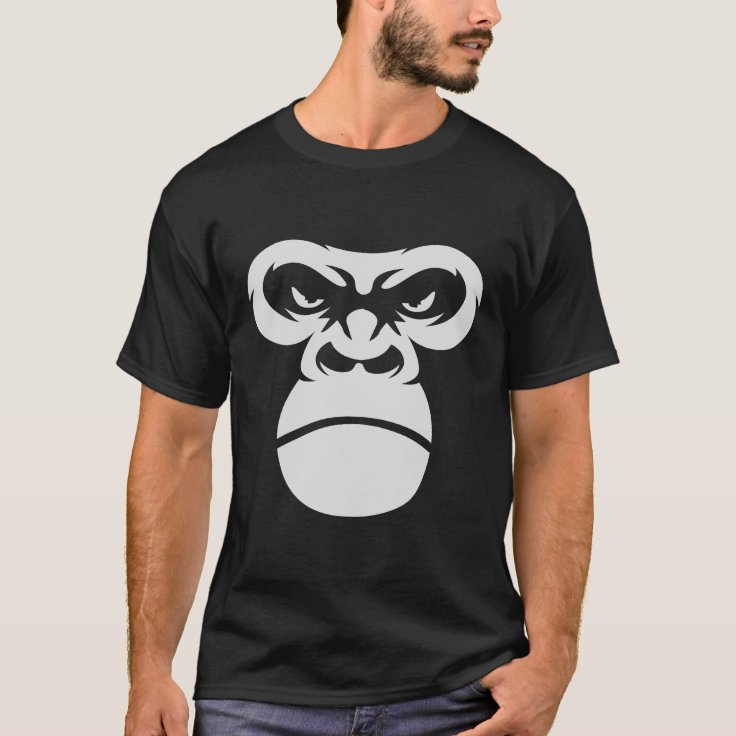 ヴィンテージゴリラ顔白黒 Tシャツ Zazzle Co Jp