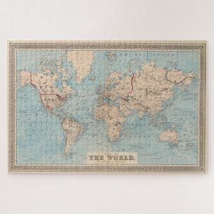 世界 地図パズル Zazzle Co Jp