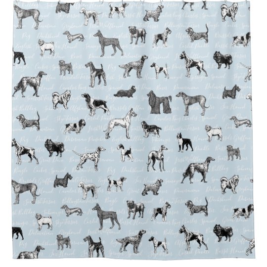 ヴィンテージ犬 シャワーカーテン Zazzle Co Jp