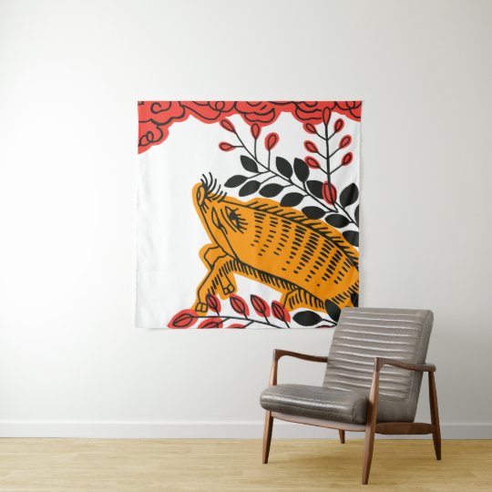 ヴィンテージ花札アート 7月の日本の猪 タペストリー Zazzle Co Jp ヴィンテージ花札アート 7月の日本の猪 タペストリー Zazzle Co Jp