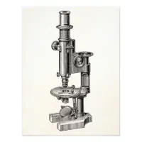 ヴィンテージ顕微鏡アンティーク科学顕微鏡 フォトプリント | Zazzle.co.jp