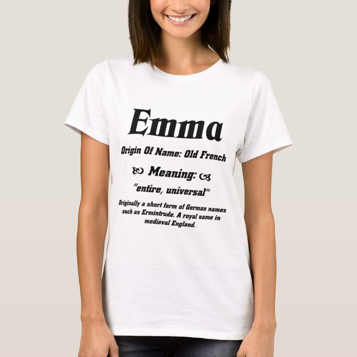 一流の意味 Emma Tシャツ Zazzle Co Jp