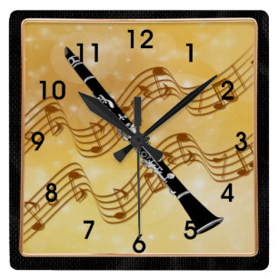 クラリネット壁時計 Zazzle Co Jp
