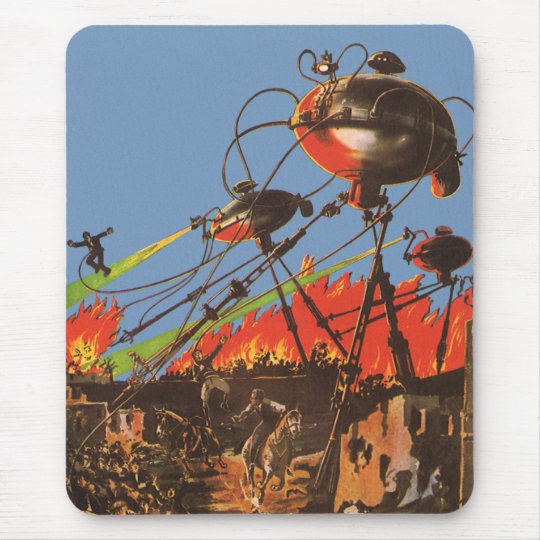 世界のヴィンテージの空想科学小説hgの井戸戦争 マウスパッド Zazzle Co Jp