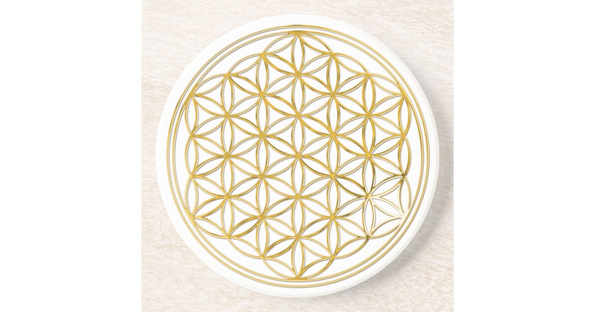 人生の金ゴールドの花 コースター Zazzle Co Jp