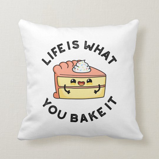 人生はかわいい食べ物を焼くこと クッション Zazzle Co Jp