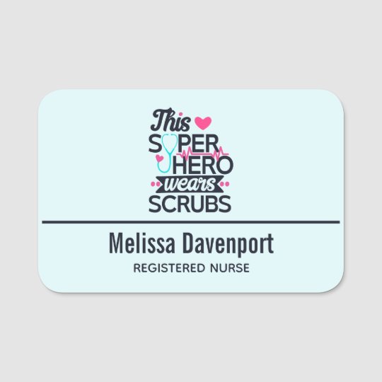 介護スーパーヒおもしろいーロことわざタイポグラフィ 名札 Zazzle Co Jp