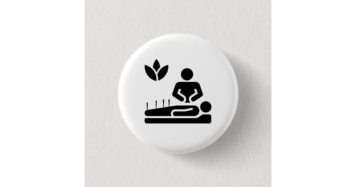 代替医療のピクトグラムボタン 缶バッジ Zazzle Co Jp