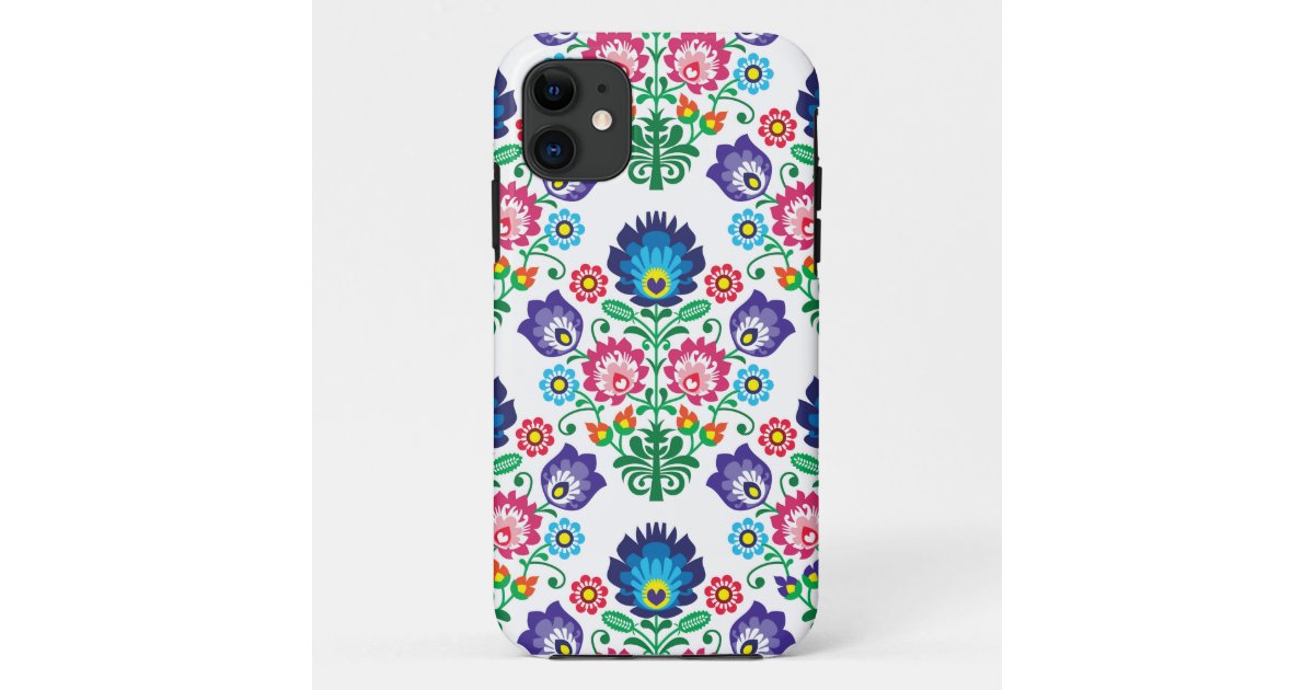 伝統的なポーランドの花の民俗刺繍パターン Case Mate Iphoneケース Zazzle Co Jp