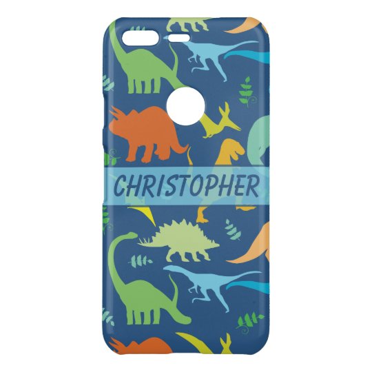 個人化なるべきカラフルな恐竜パターン Uncommon Google Pixelケース Zazzle Co Jp