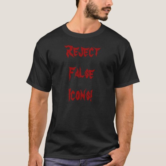 偽のアイコンを拒否します Tシャツ Zazzle Co Jp