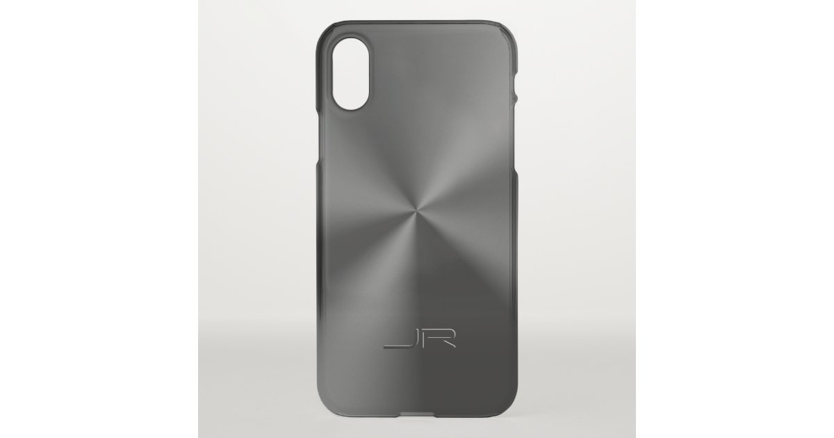 光沢のある黒い金属ステンレス鋼のテクスチャ Uncommon Iphoneケース Zazzle Co Jp