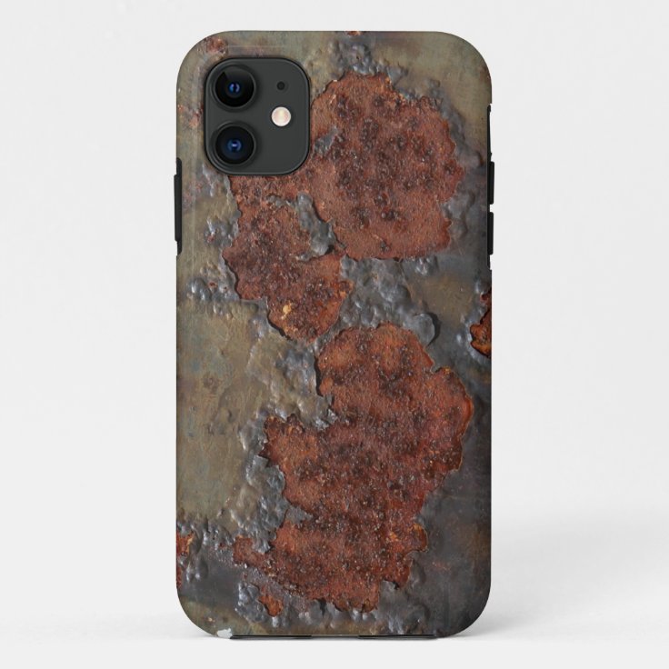 凹むフェイクな錆の質 茶色の薄片状の錆つかせた鉄 Case Mate Iphoneケース Zazzle Co Jp