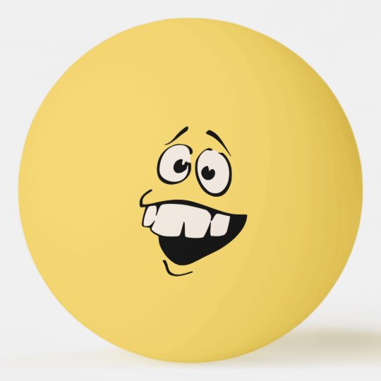 出っ歯の顔のピンポン球 卓球ボール Zazzle Co Jp