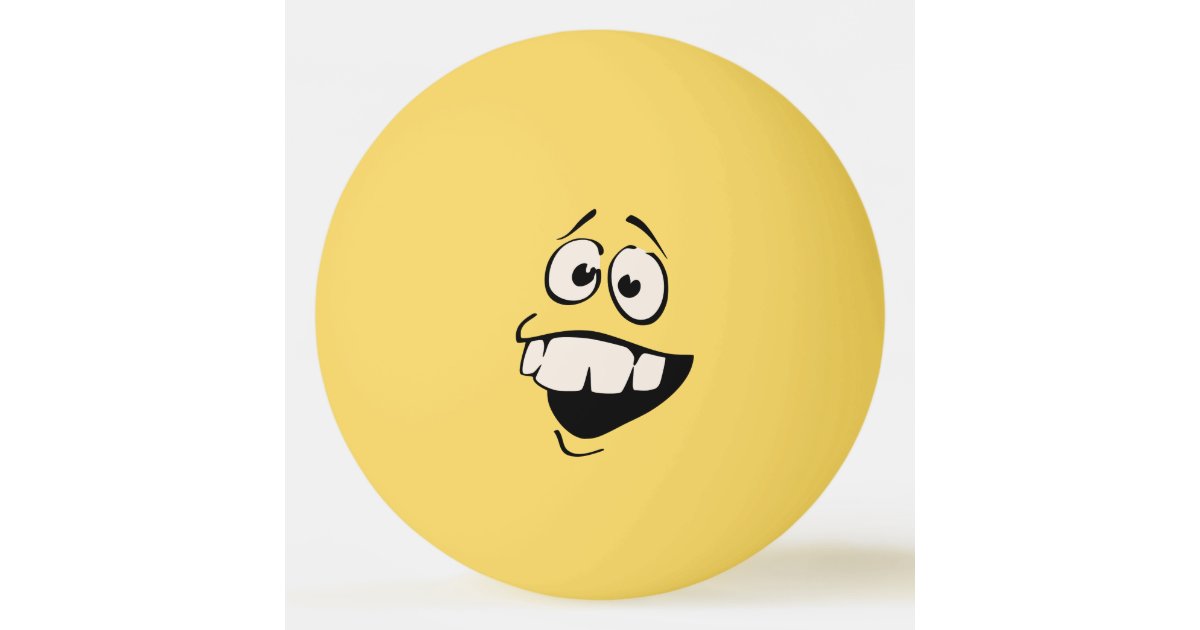 出っ歯の顔のピンポン球 卓球ボール Zazzle Co Jp