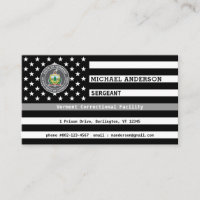 刑務官ロゴカスタム法の執行 名刺 | Zazzle.co.jp
