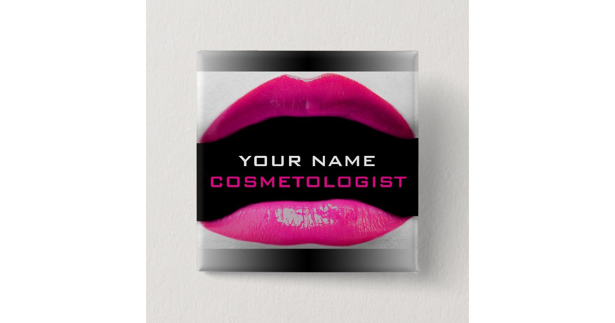 化粧品の名前入りの記章ボタン 缶バッジ Zazzle Co Jp