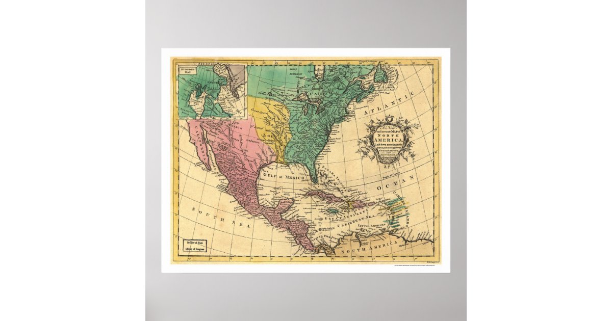 北アメリカの地図1763年 ポスター Zazzle Co Jp