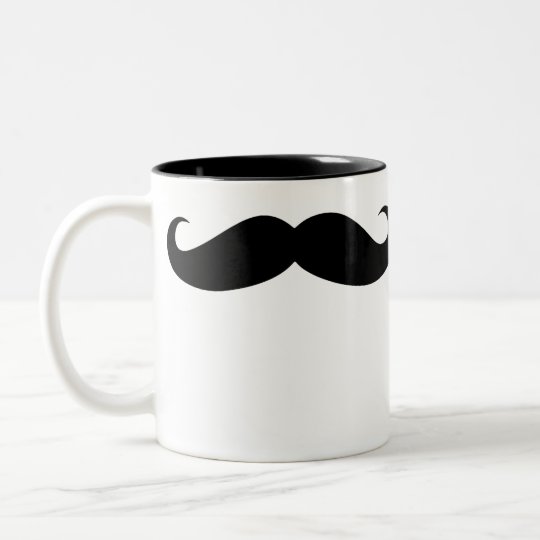 口ひげのコーヒー マグの変装のおもしろいな髭 ツートーンマグカップ Zazzle Co Jp