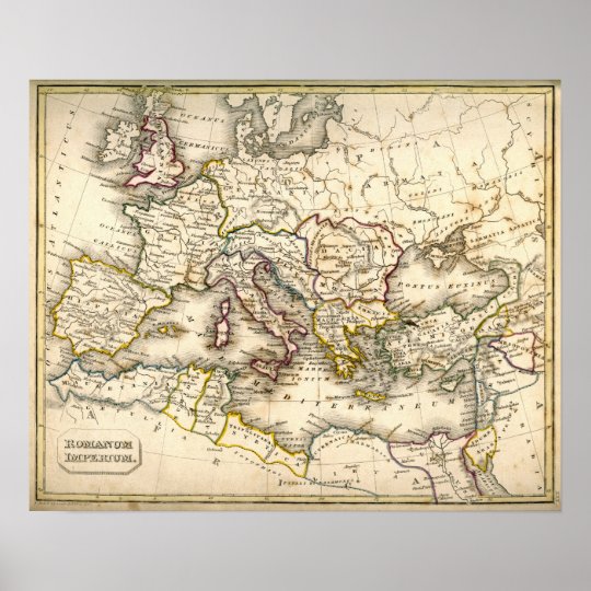 古代ローマ帝国のantquieの地図 ポスター Zazzle Co Jp