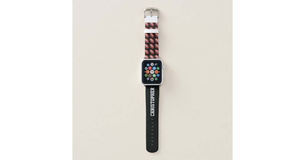 名前のあなたの色のパーソナライズなフットボールを選んで下さい Apple Watchバンド Zazzle Co Jp 名前のあなたの色のパーソナライズなフットボールを選んで下さい Apple Watchバンド Zazzle Co Jp