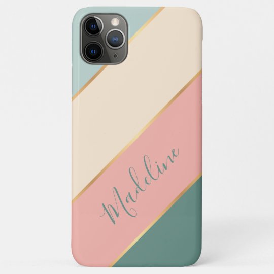 名前をカスタムするパステルコーラル赤面ピンクミントグリーン Case Mate Iphoneケース Zazzle Co Jp