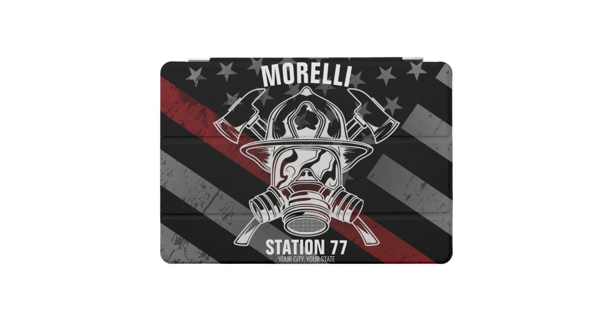 名前をカスタムする消防士消防署 Ipad Proカバー Zazzle Co Jp