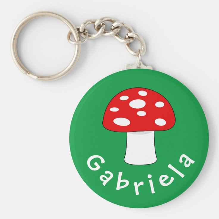 名前付きの赤いかわいいキーチェ子供へーン キーホルダー Zazzle Co Jp