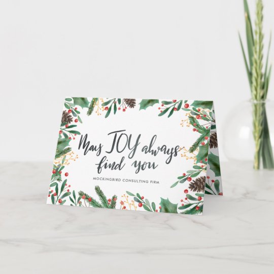 喜びのあなたに クリスマスビジネス シーズンカード Zazzle Co Jp