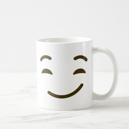 嘲笑の顔の嘲笑のemojiのかわいい顔文字のおもしろいな顔 コーヒーマグカップ Zazzle Co Jp