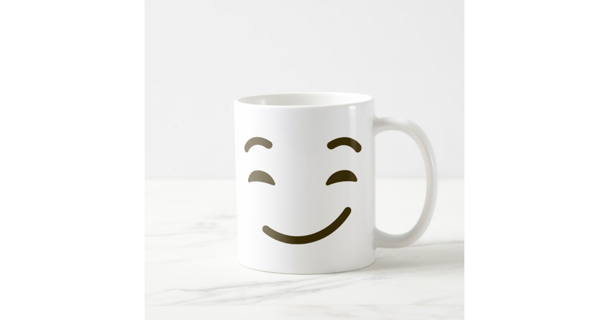 嘲笑の顔の嘲笑のemojiのかわいい顔文字のおもしろいな顔 コーヒーマグカップ Zazzle Co Jp