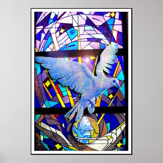 地球のイースター鳩のデジタルポスター芸術の平和 ポスター Zazzle Co Jp