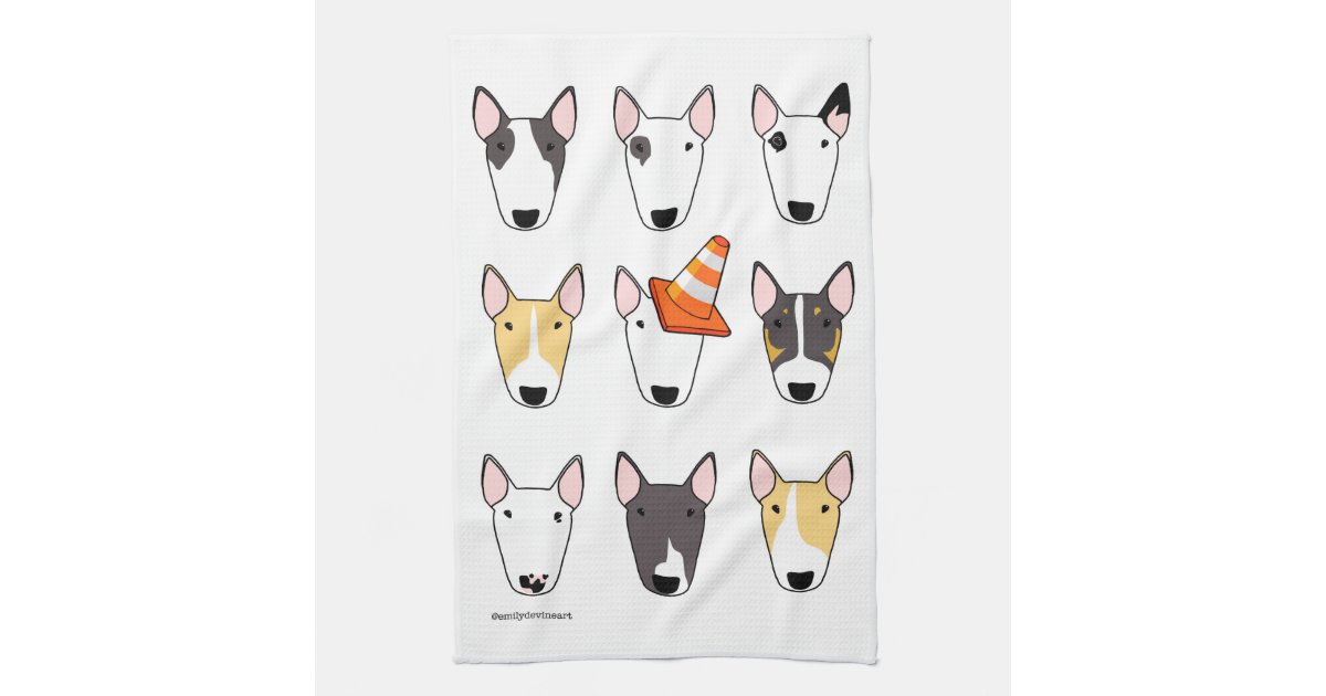 大きいいじめっ子 9匹の犬のデザイン のふきんの皿の布 キッチンタオル Zazzle Co Jp