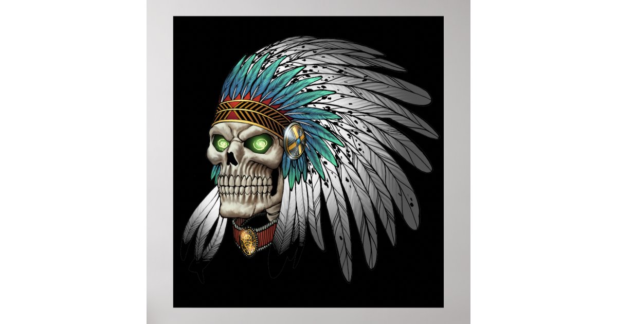 天然アメリカインディアンの種族のゴシック様式スカル ポスター Zazzle Co Jp 天然アメリカインディアンの種族のゴシック様式スカル ポスター Zazzle Co Jp
