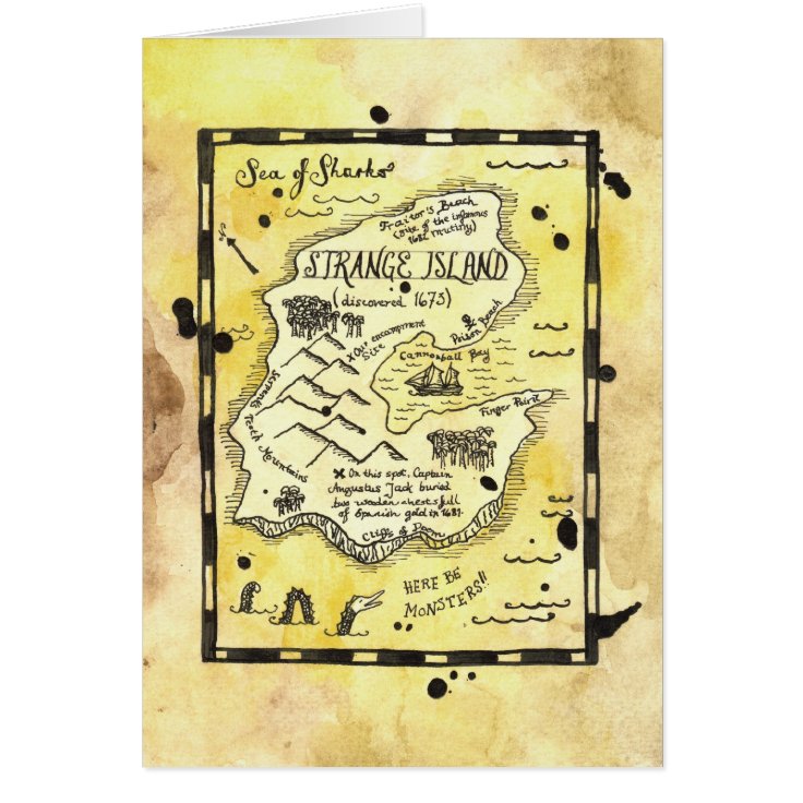 奇妙な島の海賊宝物地図カード Zazzle Co Jp 奇妙な島の海賊宝物地図カード Zazzle Co Jp