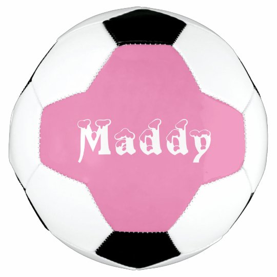 女の子の名前入りで白く ピンクのサッカーボール サッカーボール Zazzle Co Jp