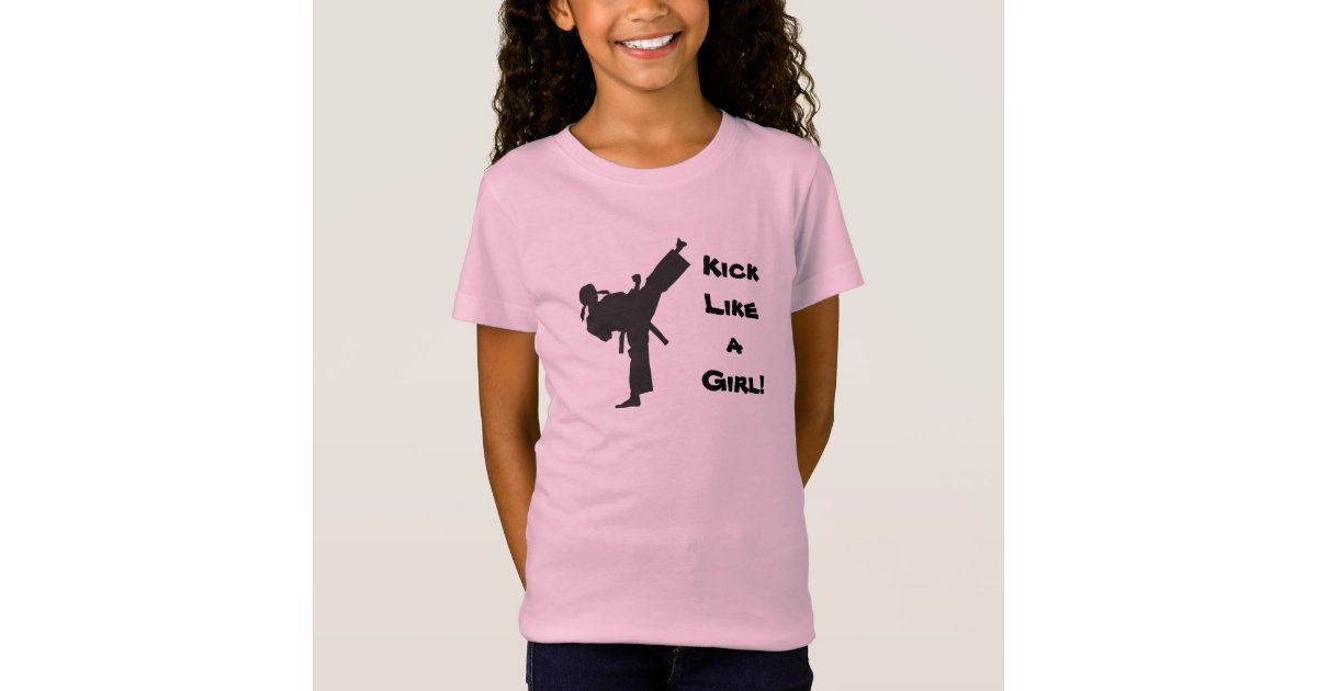 女の子の武道のテコンドーの空手のような蹴り Tシャツ Zazzle Co Jp