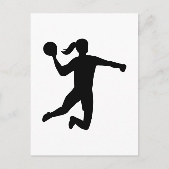 女性のハンドボール ポストカード Zazzle Co Jp